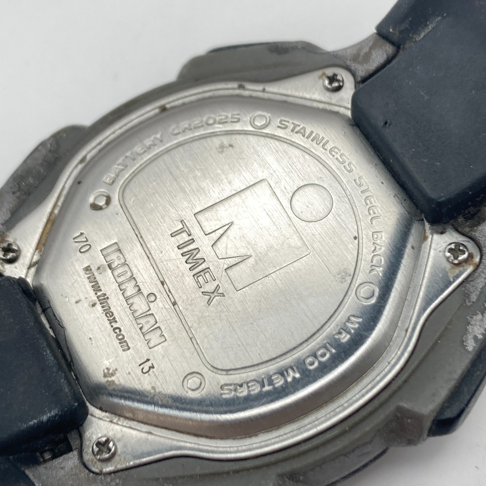 Timex Ironman Men's Watch Digital Gray Black Indiglo 30 Lap Chrono New Battery - Picture 13 of 16